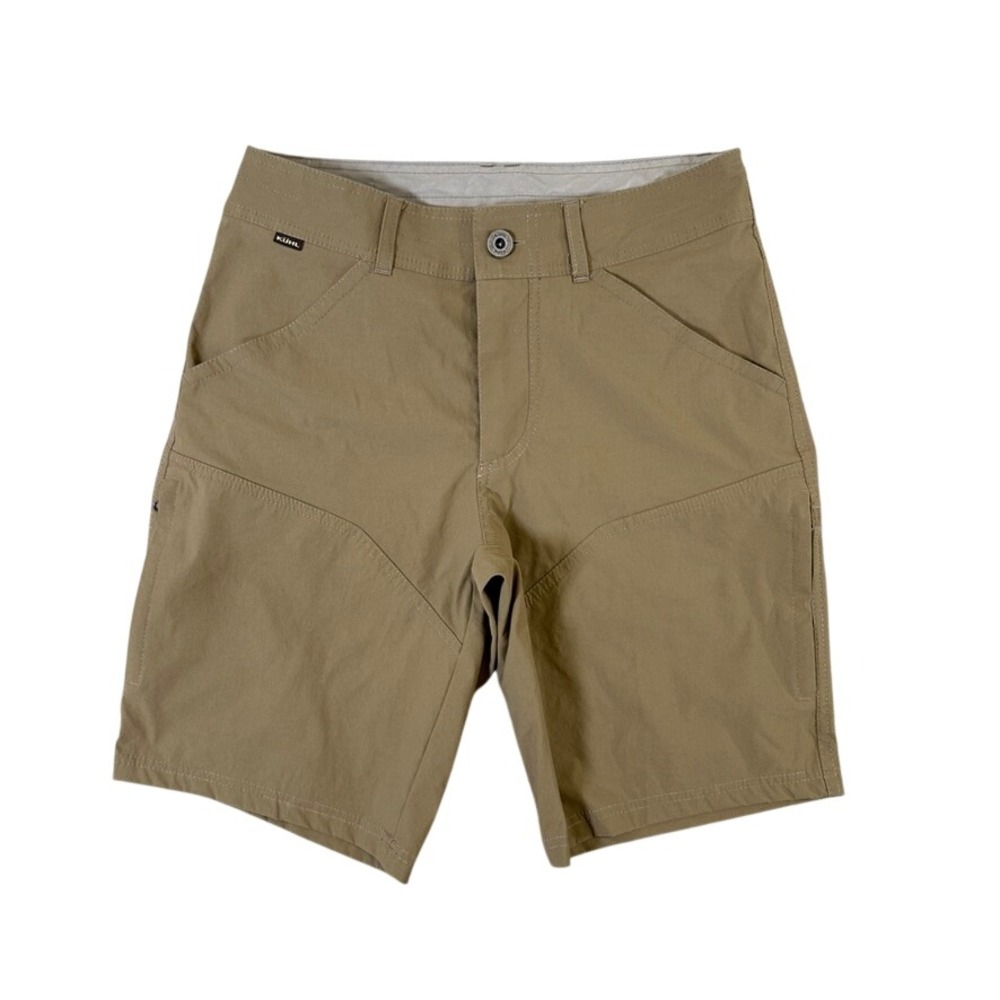 Kuhl Mens Khaki Tan Hiking Cargo Shorts Utility Outdoor Flat Front Size 31